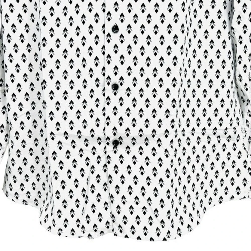 NWT Silver Stone Geo Collection Men's‎ Shirt Large Modern Fit Button Down $149